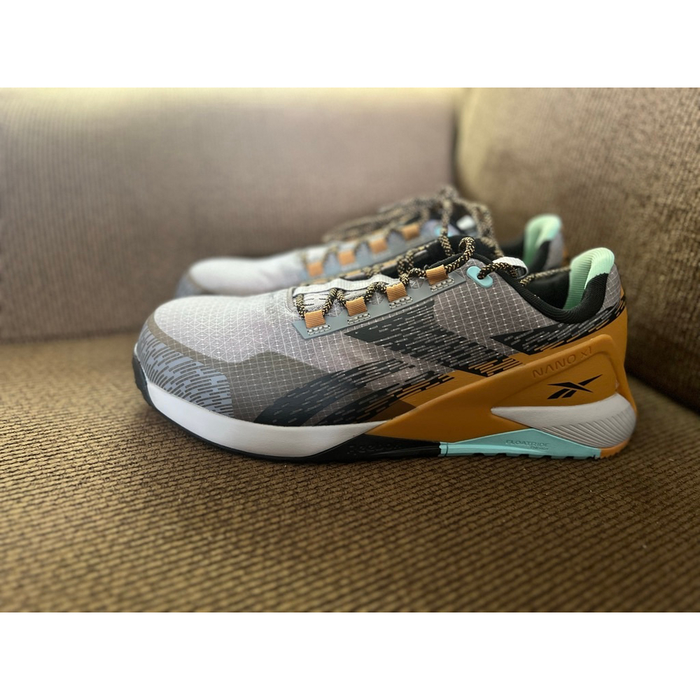 Men's Reebok Nano X1 Gray Orange Athletic Shoes Steel Toe Size 9.5 - Picture 4 of 8
